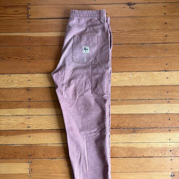 STUSSY Faded Pink Baggy Carpenter Pants - Picture 5 of 9